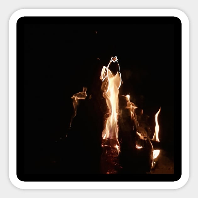 Fire incantation Sticker by GribouilleTherapie